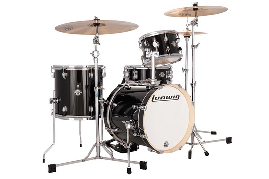 Ludwig Breakbeats 4 Piece Shell Pack in Black Sparkle