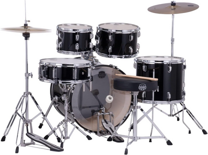 Mapex Comet 5 Piece Rock Drum Kit in Dark Black