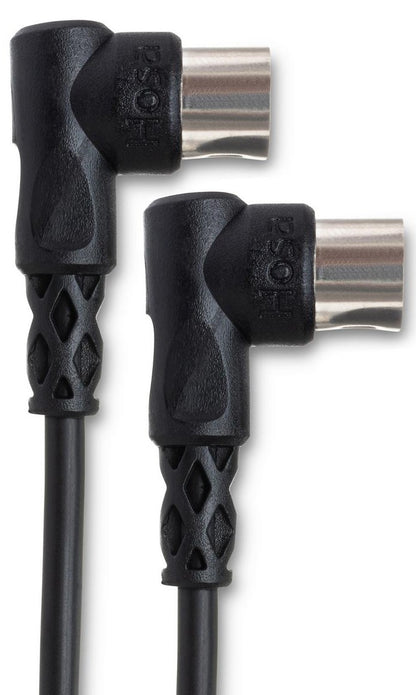 HOSA MID310RR MIDI Cable Right Angle 5 Pin DIN to Same 10Ft