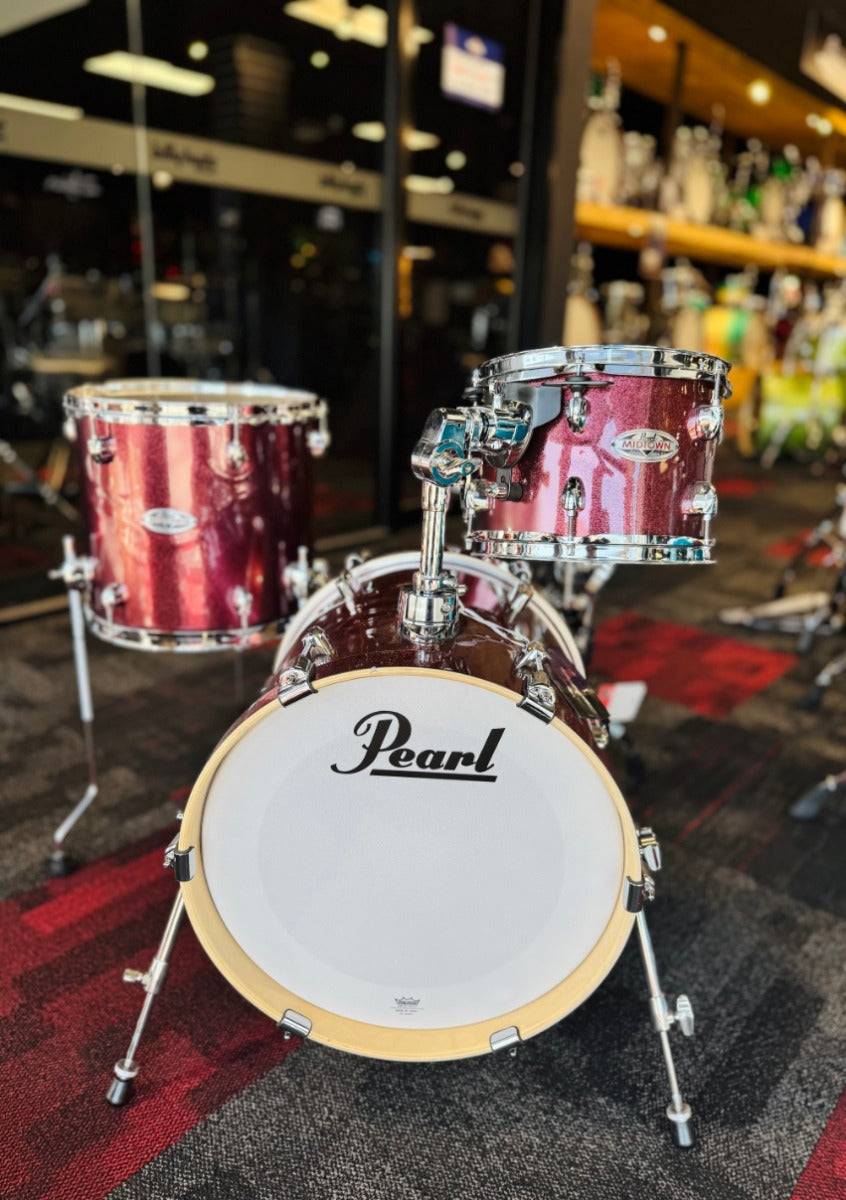 Pearl Midtown 16" Shell Pack (10T, 13FT, 16BD, 13S) in Black Cherry Glitter | EX-DEMO
