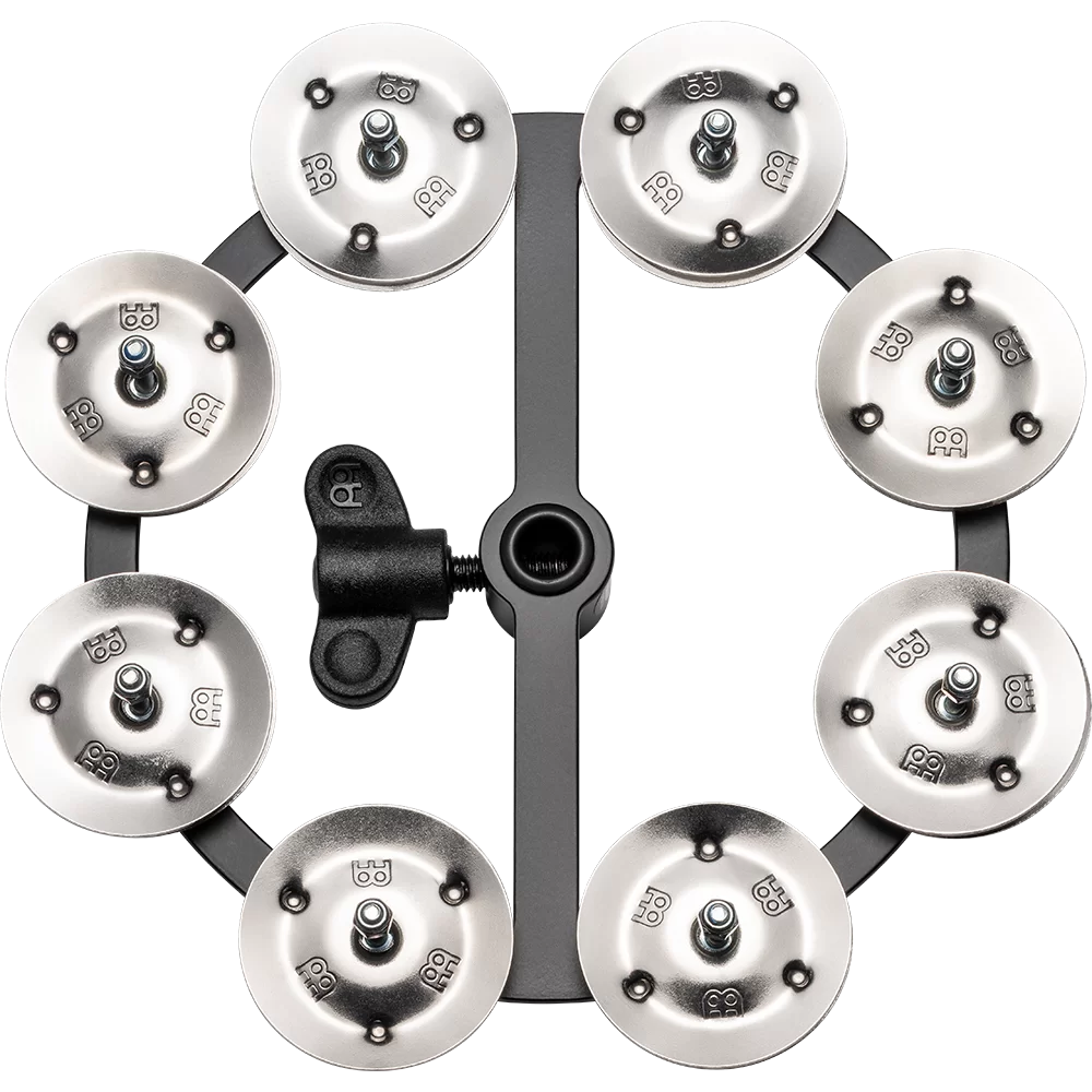 Meinl Percussion HTHH1BK Headliner Series Hihat Tambourine Single Row Stainless Steel Jingles 5"