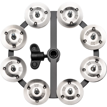 Meinl Percussion HTHH1BK Headliner Series Hihat Tambourine Single Row Stainless Steel Jingles 5"