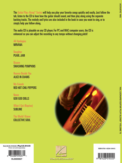 Acoustic '90s Guitar Playalong Volume 72 BK/CD