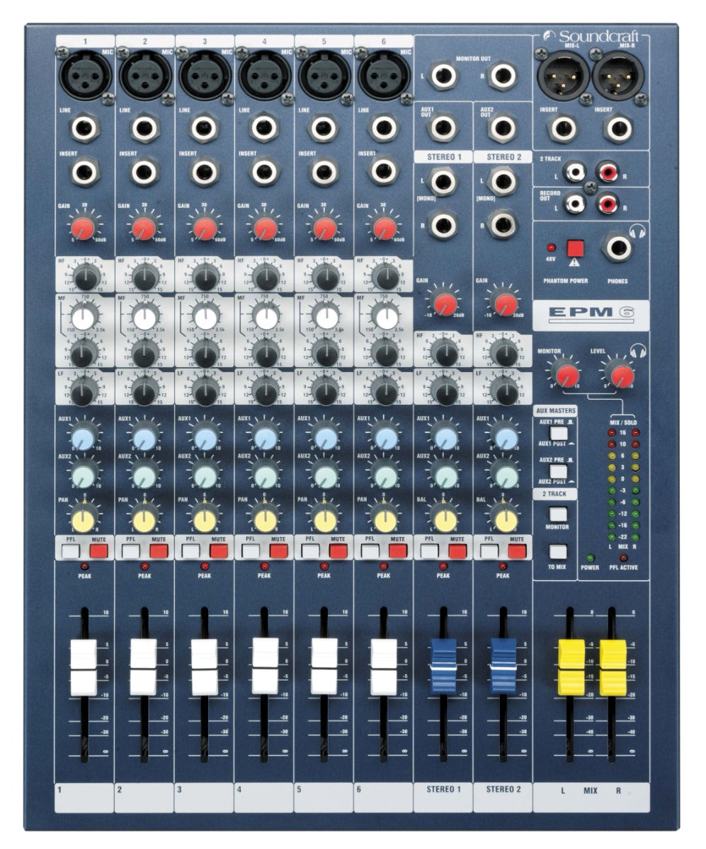 Soundcraft EPM6 6 Channel Mixer | EX-DEMO