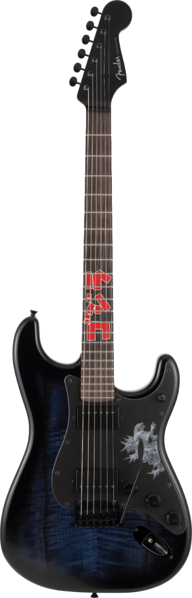 Fender Made in Japan Godzilla Stratocaster, Rosewood Fingerboard in Godzilla Blue