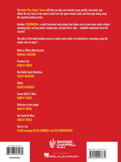 Slash Guitar Play Along Volume 143 Book & OLA