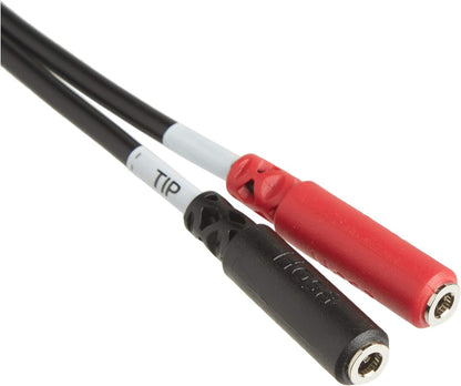 Hosa YMM261 3.5 mm TRS to Dual 3.5 mm TSF Stereo Breakout Cable