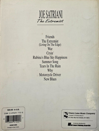 Joe Satriani The Extremist Guitar Tab