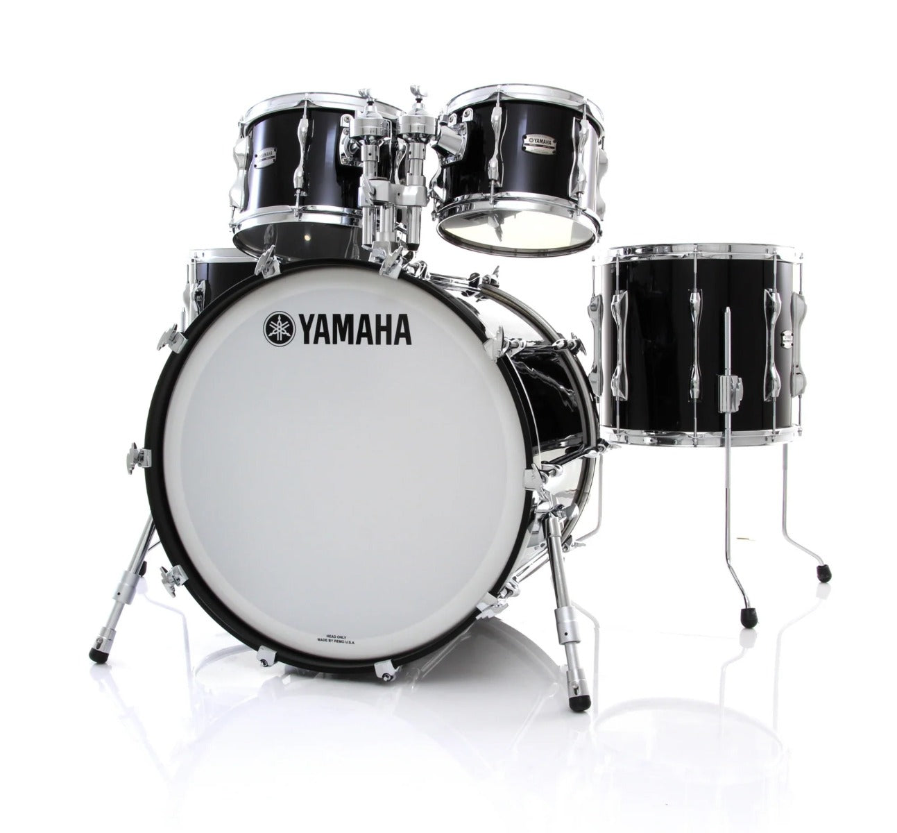 Yamaha Recording Custom 5-Piece Drum Kit in Solid Black (RC22SOB)