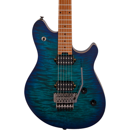 EVH Wolfgang WG Standard QM Electric Guitar in Chlorine Burst