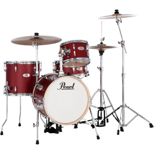 Pearl Midtown 4-Piece Compact Drum Kit in Matte Red