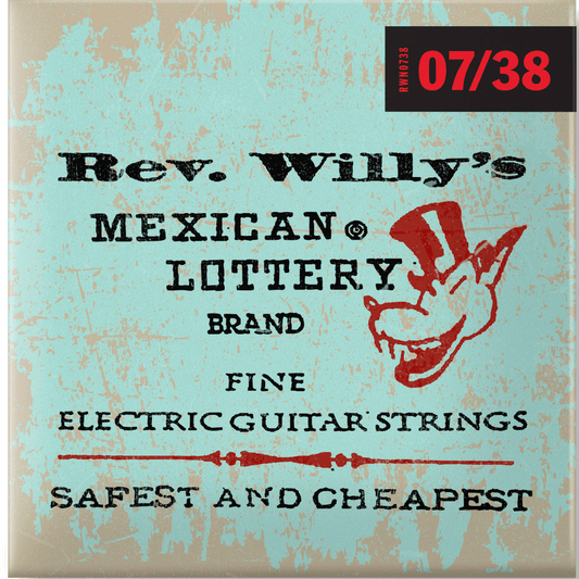 Jim Dunlop Billy Gibbons Custom Rev Willy's Electric Guitar Strings 07-38 Gauge