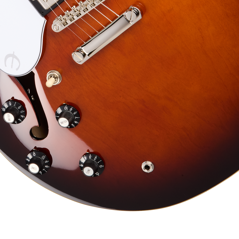 Epiphone Bonehead Riviera in Dark Tobacco Sunburst - Left-Handed