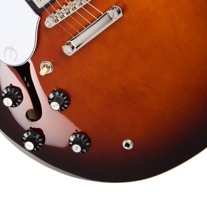 Epiphone Bonehead Riviera in Dark Tobacco Sunburst - Left-Handed