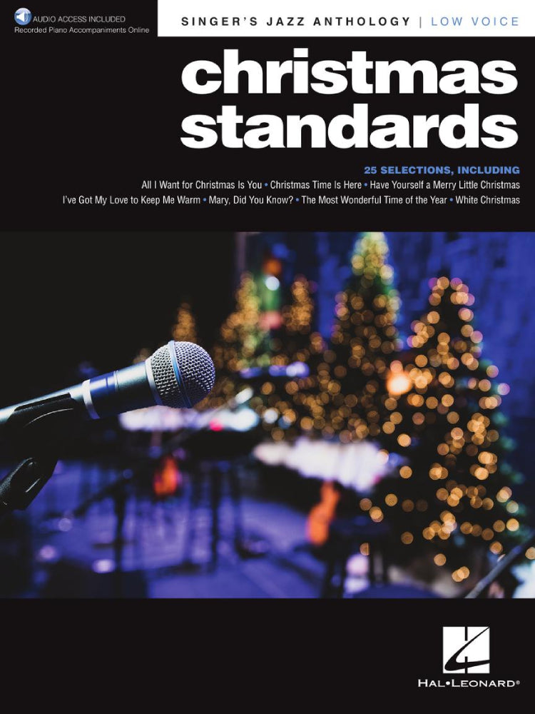 Christmas Standards Singer's Jazz Anthology Low Voice