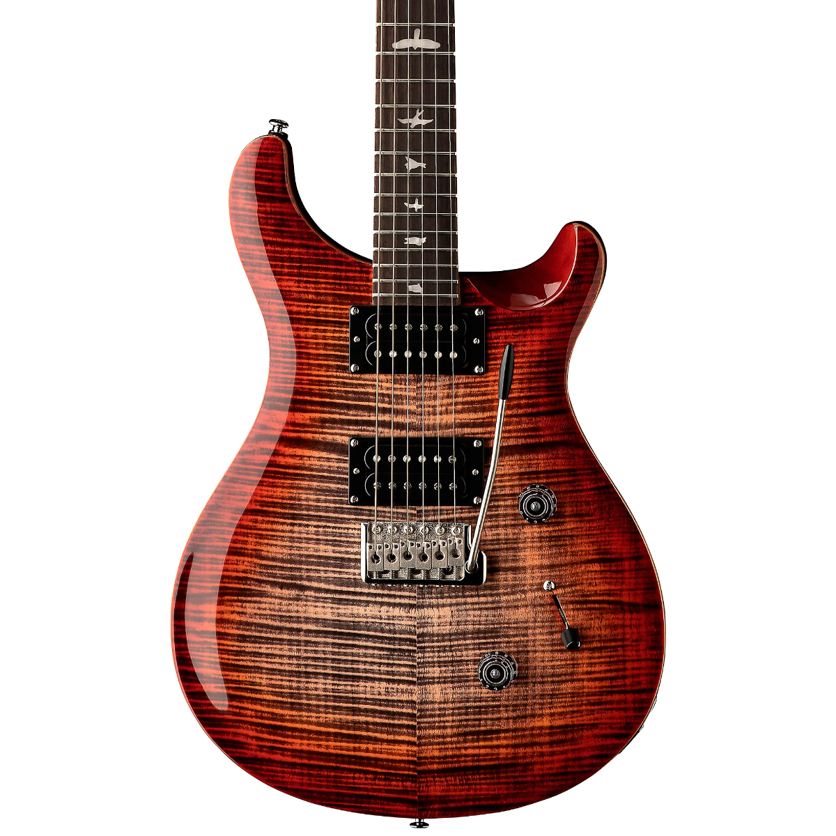 PRS SE Custom 24 Electric Guitar in Charcoal Cherry Burst