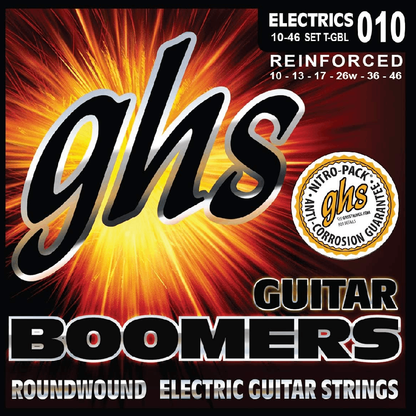GHS TGBL Reinforced Light Boomers Electric Guitar Strings 10-46 Gauge