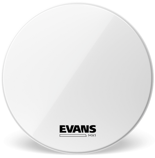 Evans MX1 White Marching 28" Bass Drum Head