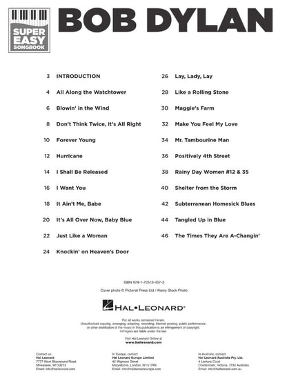 Bob Dylan Super Easy Songbook