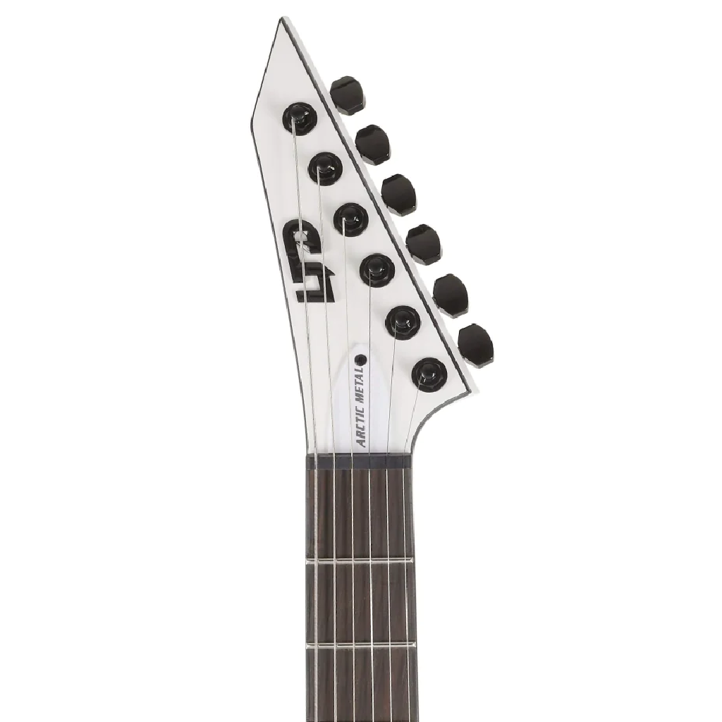 ESP LTD M HT Arctic Metal Electric Guitar in Snow White Satin
