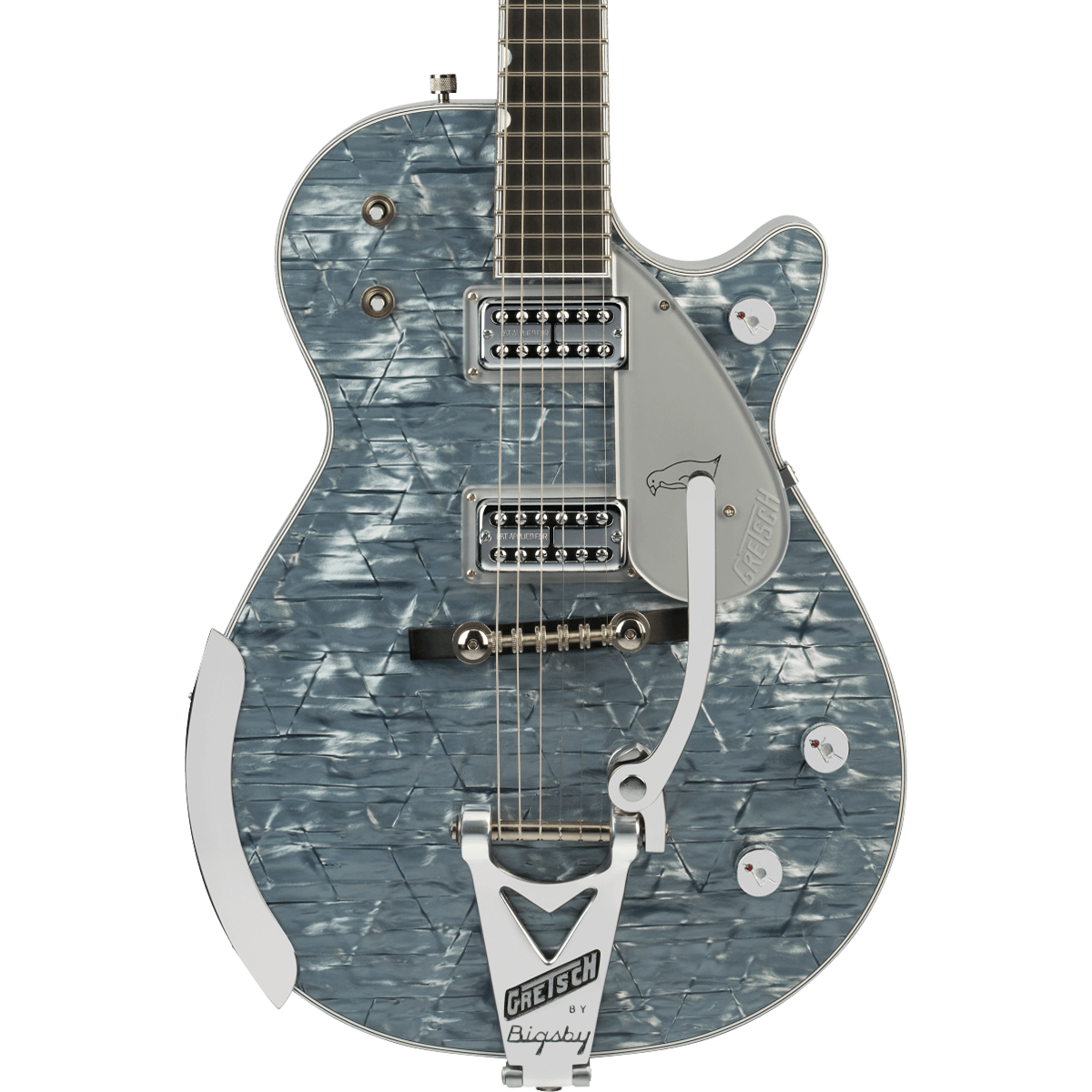 Gretsch G6134T-58 Limited Edition Penguin with String-Thru Bigsby Electric Guitar in Light Blue Pearl