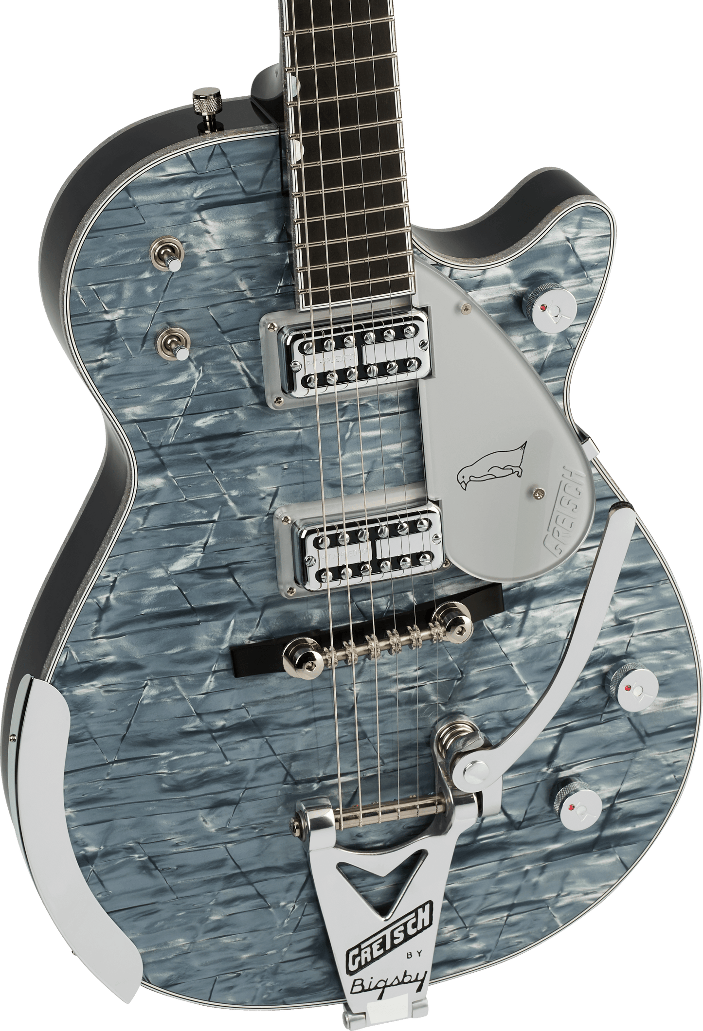 Gretsch G6134T-58 Limited Edition Penguin with String-Thru Bigsby Electric Guitar in Light Blue Pearl