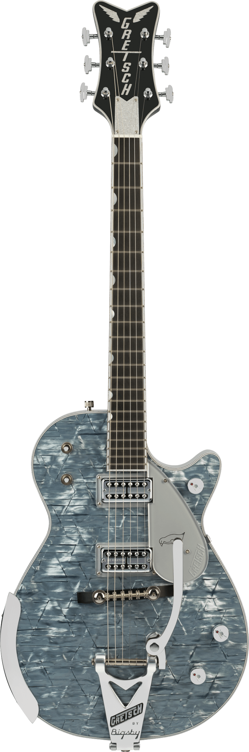 Gretsch G6134T-58 Limited Edition Penguin with String-Thru Bigsby Electric Guitar in Light Blue Pearl
