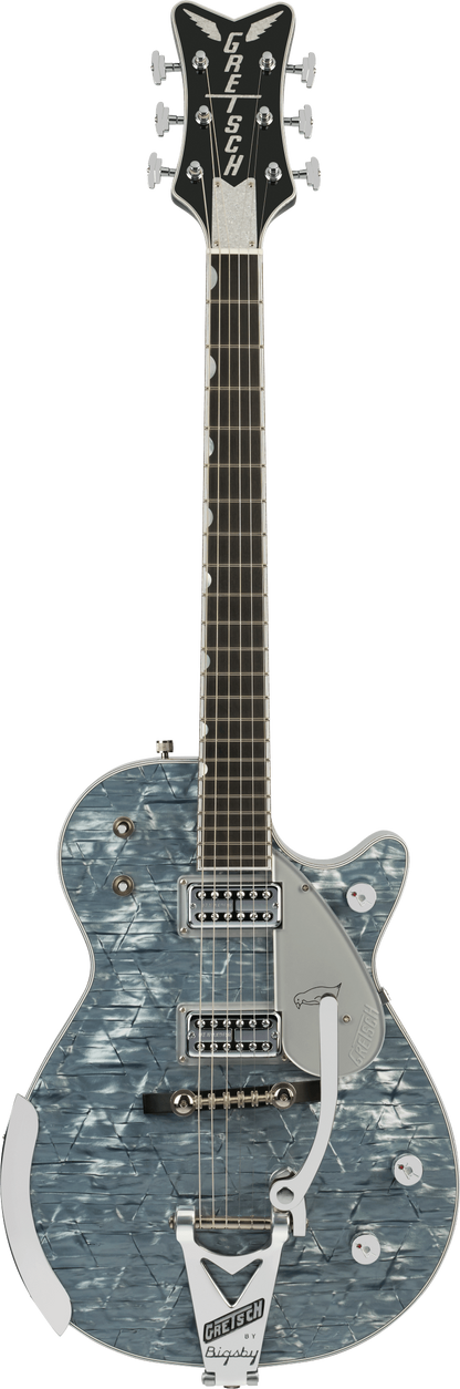 Gretsch G6134T-58 Limited Edition Penguin with String-Thru Bigsby Electric Guitar in Light Blue Pearl