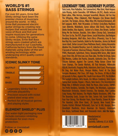 Ernie Ball 2833 Hybrid Slinky Nickel Wound Electric Bass Guitar Strings, 45-105 Gauge