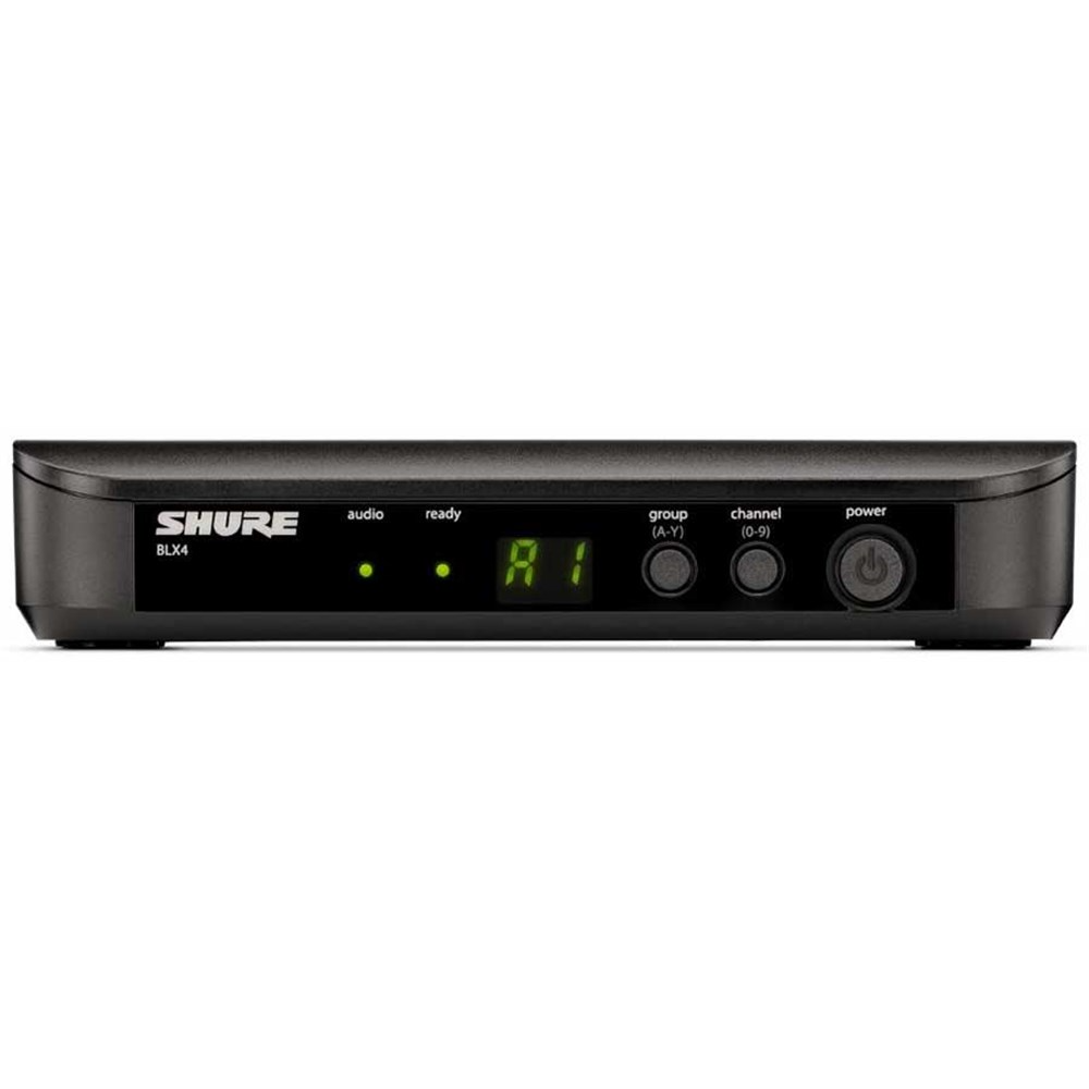 Shure Wireless Lapel Mic System BLX1 Tx; CVL-B/C Mic; BLX4 Rx Auto Setup 662-686MHz