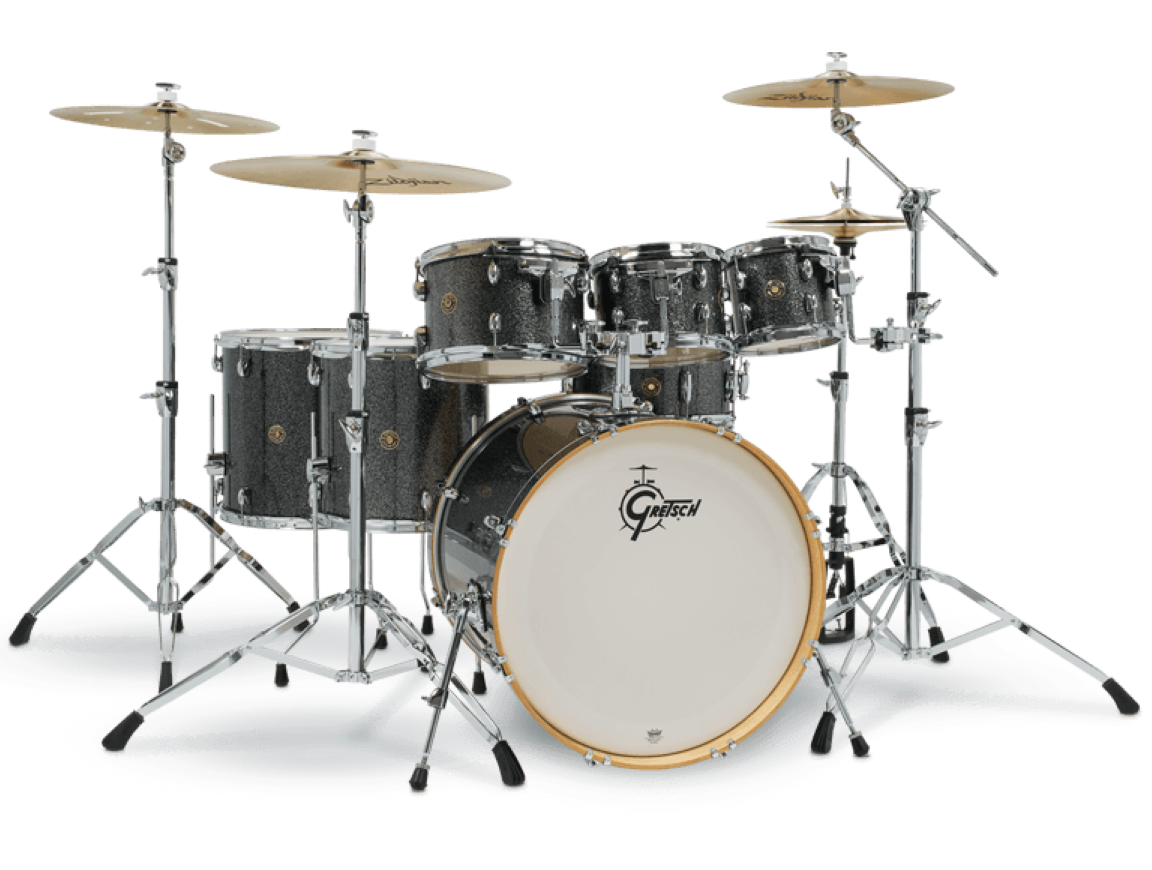 Gretsch Catalina Maple 7 Piece Shell Pack in Black Stardust