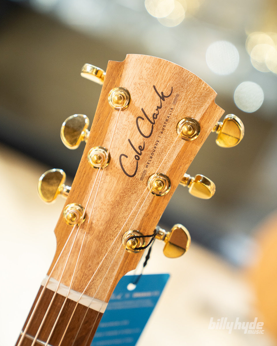 Cole Clark AN2EC BLBL HUM Humbucker Acoustic Electric Guitar in Natural Satin