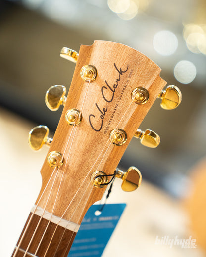 Cole Clark AN2EC BLBL HUM Humbucker Acoustic Electric Guitar in Natural Satin