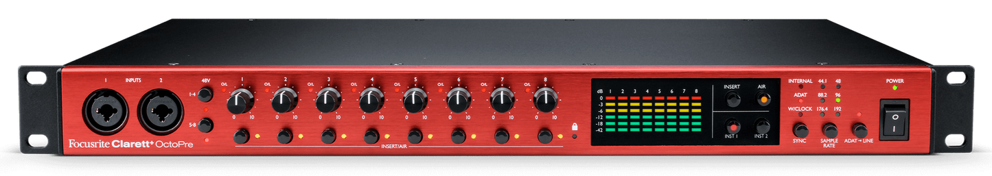 Focusrite Clarett+ OctoPre 8 channel ADAT Preamp
