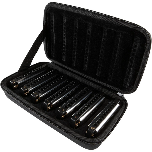 Hohner Bluesband Seven Piece Harmonica Set with Carry Case