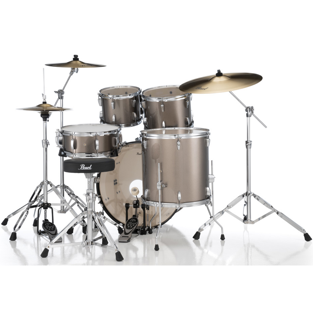 Pearl Roadshow-Plus 5-Piece Drum Kit with Pearl Cymbal Pack in Bronze Metallic