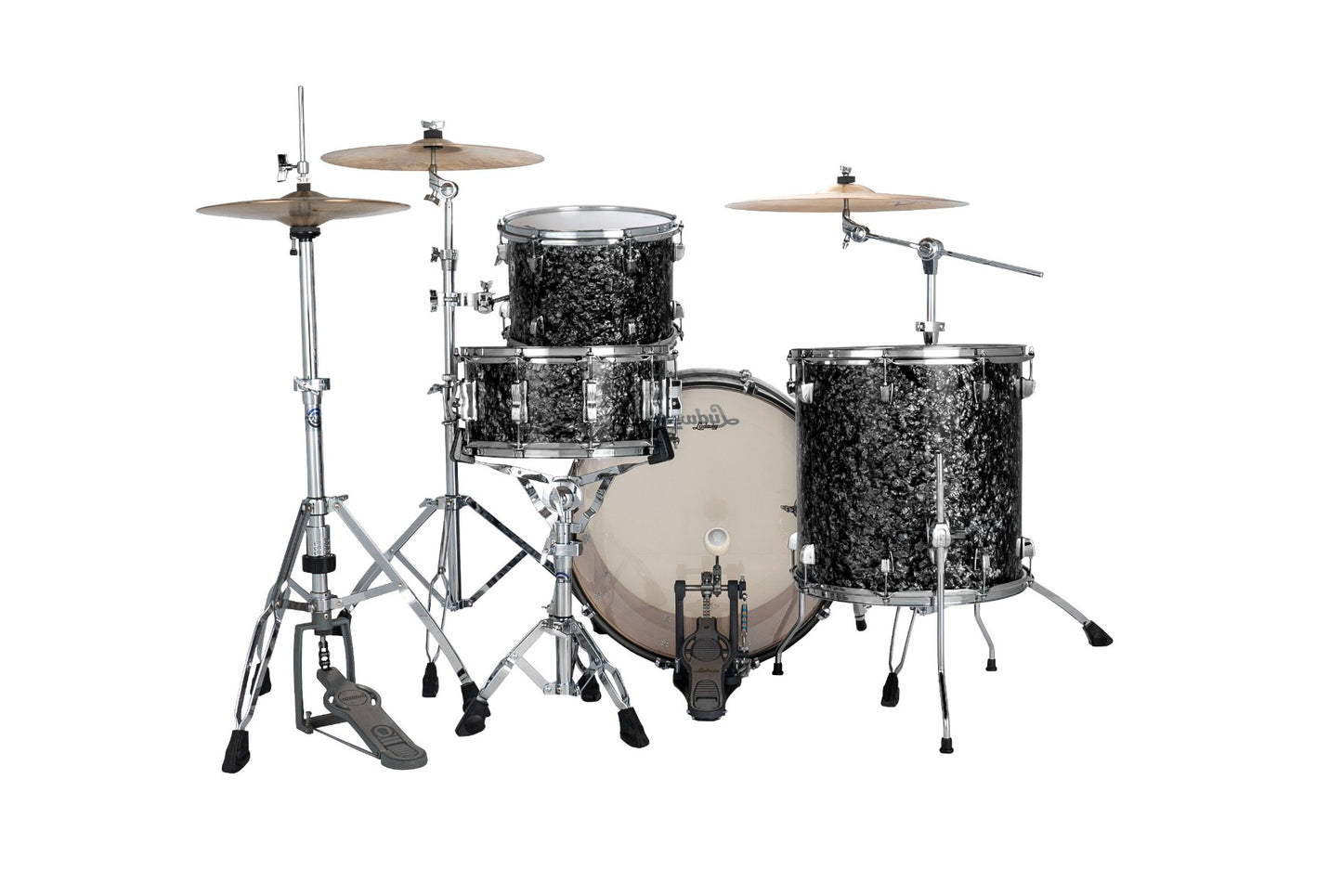 Ludwig Neusonic 3-Pc Outfit 22” Fab in Ebony Pearl