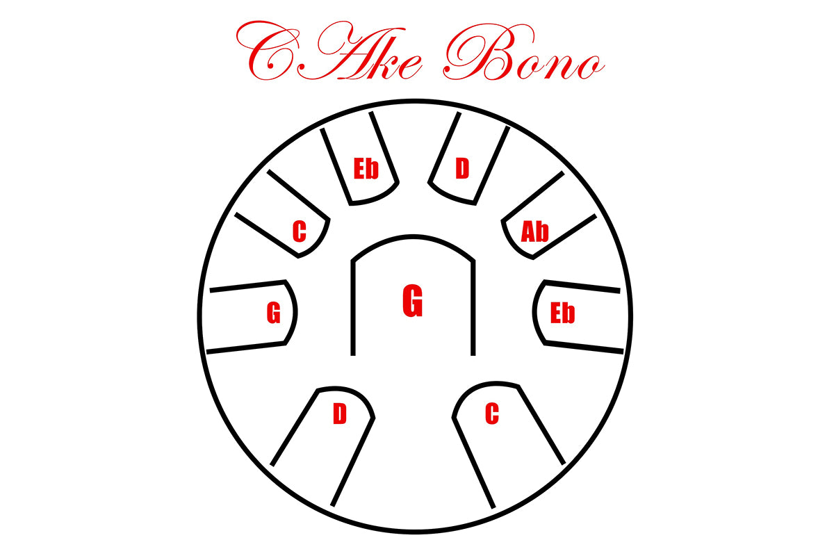 Pearl Percussion Awakening 9 Note C Ake Bono Tongue Drum in Purple Burst