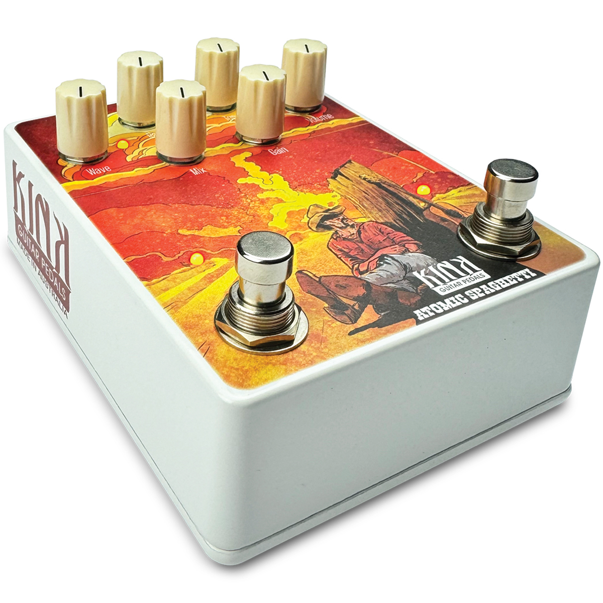 Kink Atomic Spaghetti Overdrive Tremolo pedal based on the Honey Bee Overdrive