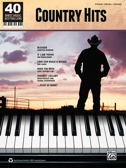 Country Hits 40 Sheet Music Bestsellers PVG