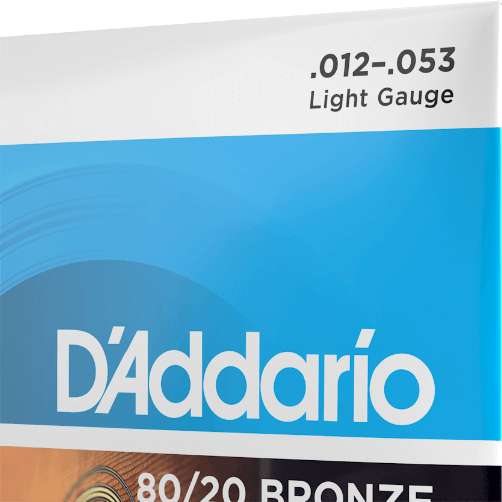 D'Addario EJ11 80/20 Bronze Acoustic Guitar Strings Light 12-53 Gauge