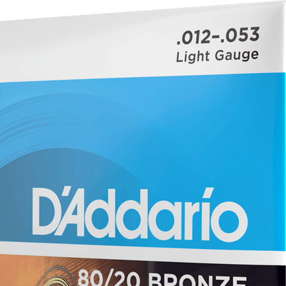 D'Addario EJ11 80/20 Bronze Acoustic Guitar Strings Light 12-53 Gauge