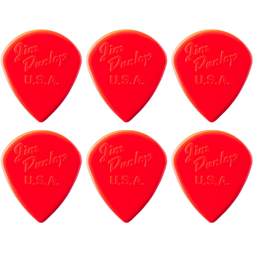 Dunlop Nylon Jazz III Guitar Pick 6 Pack in Red