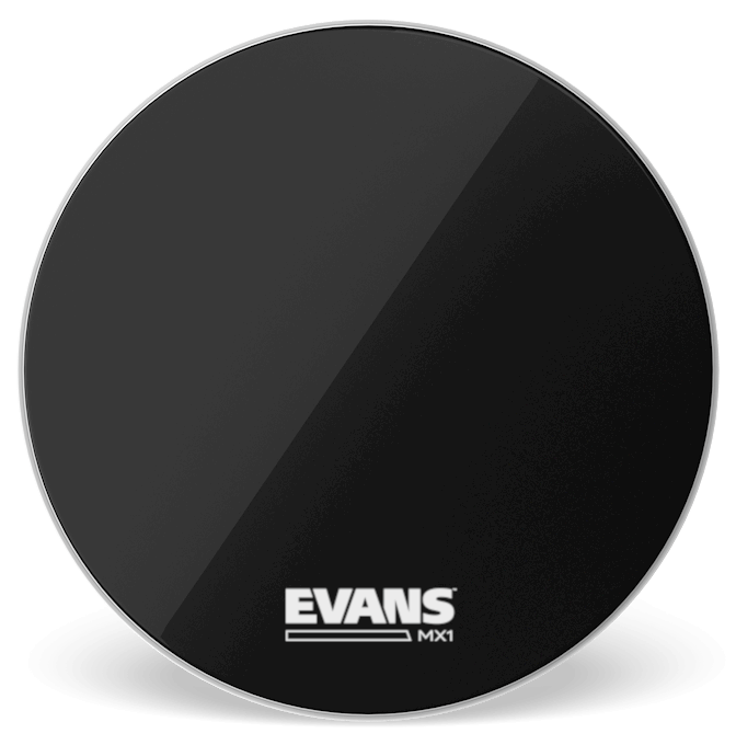 Evans MX1 Black Marching 24" Bass Drum Head