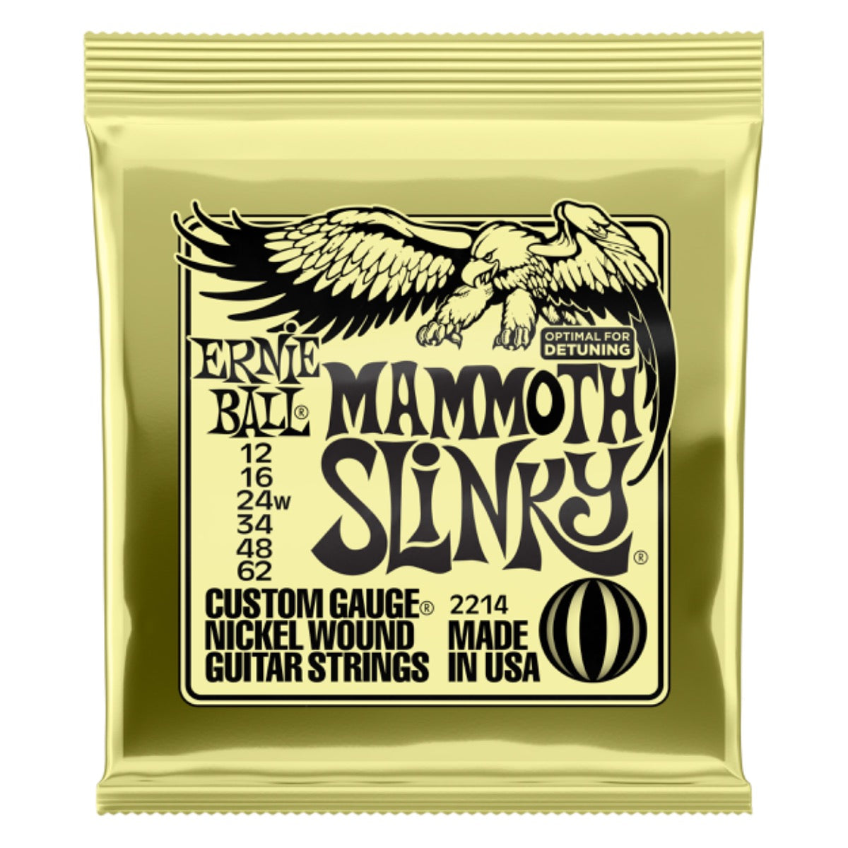 Ernie Ball Mammoth Slinky Nickel Wound Electric Guitar Strings 12-62 Gauge