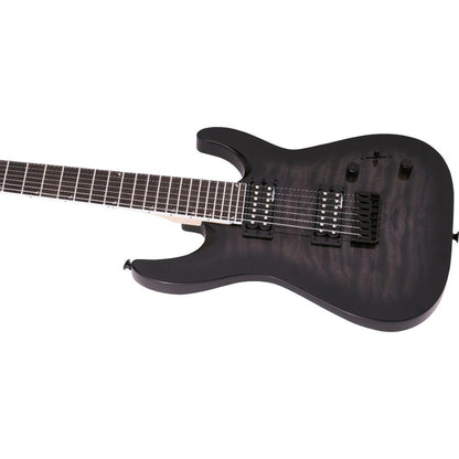 Jackson JS Series Dinky Arch Top JS22Q 7 DKA HT 7 Sreings in Transparent Black Burst