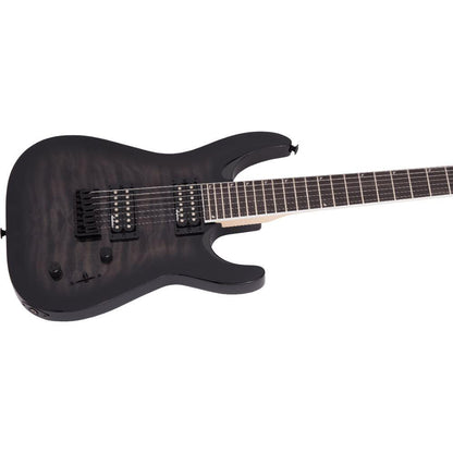Jackson JS Series Dinky Arch Top JS22Q 7 DKA HT 7 Sreings in Transparent Black Burst
