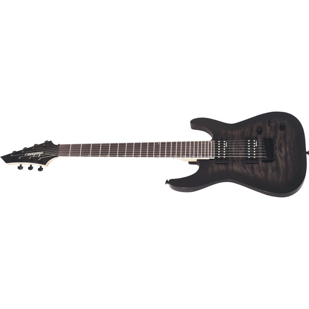 Jackson JS Series Dinky Arch Top JS22Q 7 DKA HT 7 Sreings in Transparent Black Burst