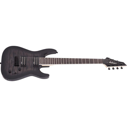 Jackson JS Series Dinky Arch Top JS22Q 7 DKA HT 7 Sreings in Transparent Black Burst