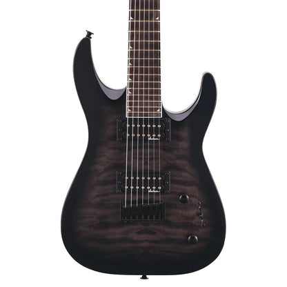 Jackson JS Series Dinky Arch Top JS22Q 7 DKA HT 7 Sreings in Transparent Black Burst